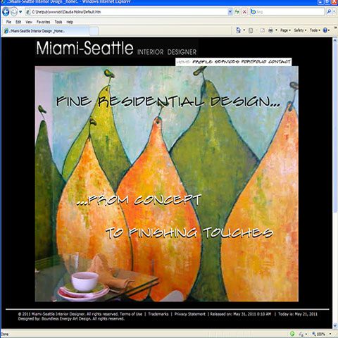 Miami-Seattle Intereior Design Homepage Sample