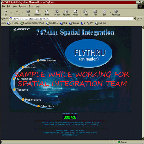 747 ALIT Homepage Sample while Working for The Boeing Co